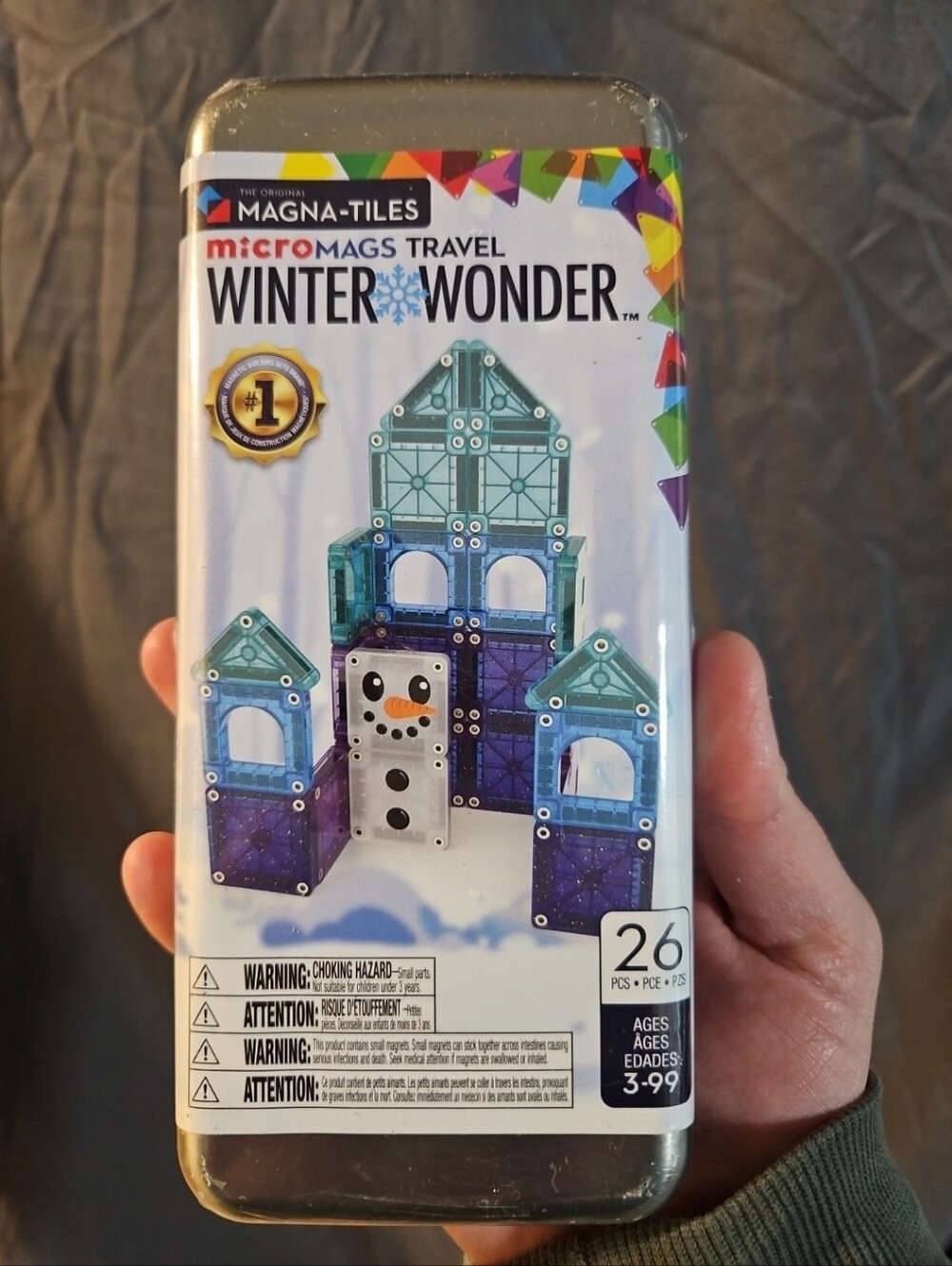 MAGNA-TILES microMAGS Travel WINTER WONDER Travel Set 26Pcs. NEW and SEALED
